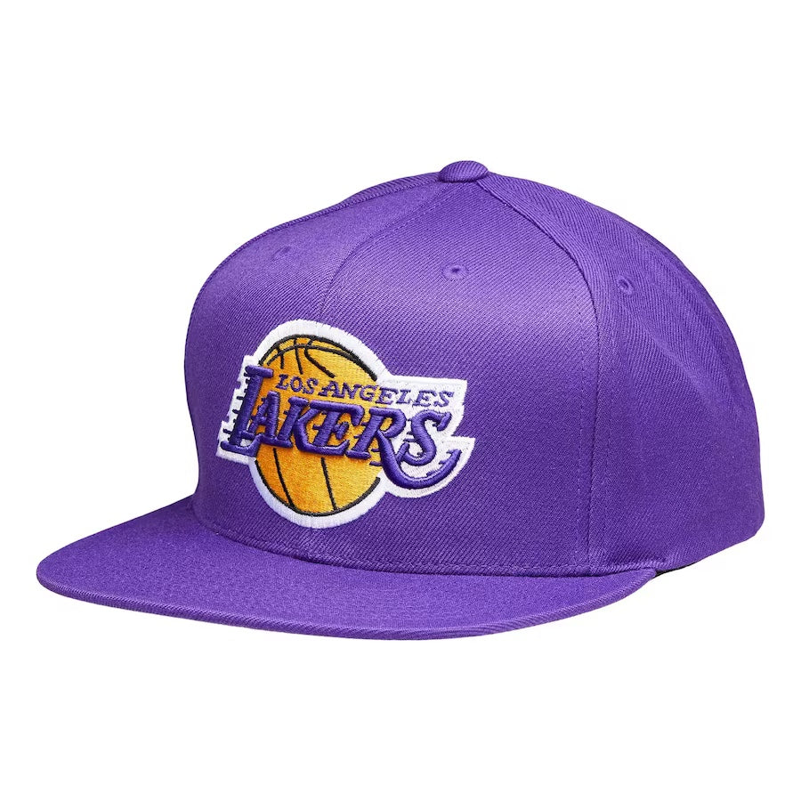 Men's Mitchell & Ness Purple Los Angeles Lakers Snap-back Hat