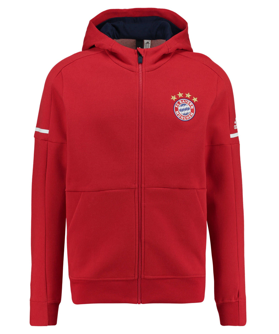 Men's Adidas Bayern Munich Full-Zip Red Soccer Hoodie