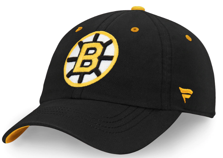 Boston Bruins Fanatics Branded Original Six Slouch Adjustable Hat - Black