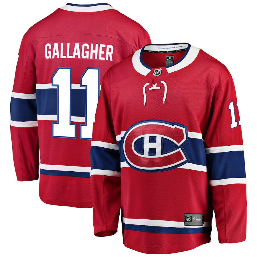 Men's Fanatics Montreal Canadiens Brendan Gallagher Breakaway Red NHL Jersey
