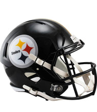 Load image into Gallery viewer, Pittsburgh Steelers Replica Full Size Black NFL Riddell Helmet
