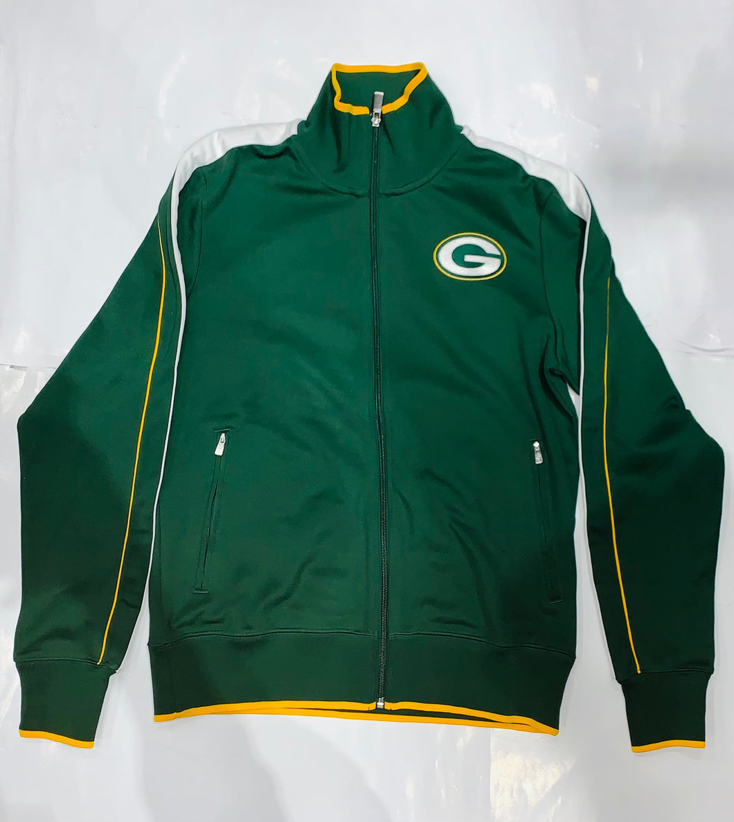 Green Bay Packers Green/Yellow Full-Zip Track Jacket