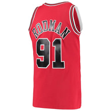 Load image into Gallery viewer, Men’s Mitchell &amp; Ness Dennis Rodman Chicago Bulls Red NBA Hardwood Classics Swingman Jersey
