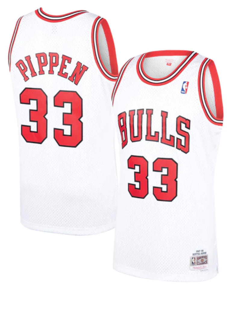 Men’s Chicago Bulls Scottie Pippen Mitchell & Ness White 1997-98 Hardwood Classics Swingman Jersey