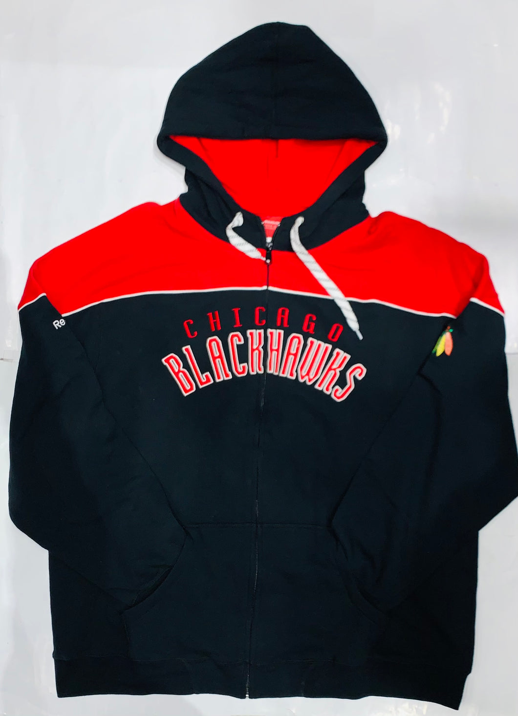 Chicago Blackhawks Reebok Red/Black Full-Zip Hoodie