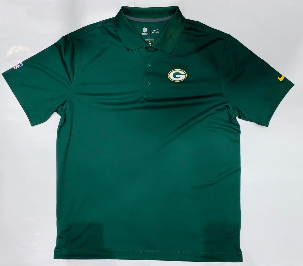 Green Bay Packers Green Nike Button-Up T-Shirt