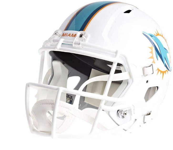 Miami Dolphins Replica Full Size White NFL Riddell Helmet