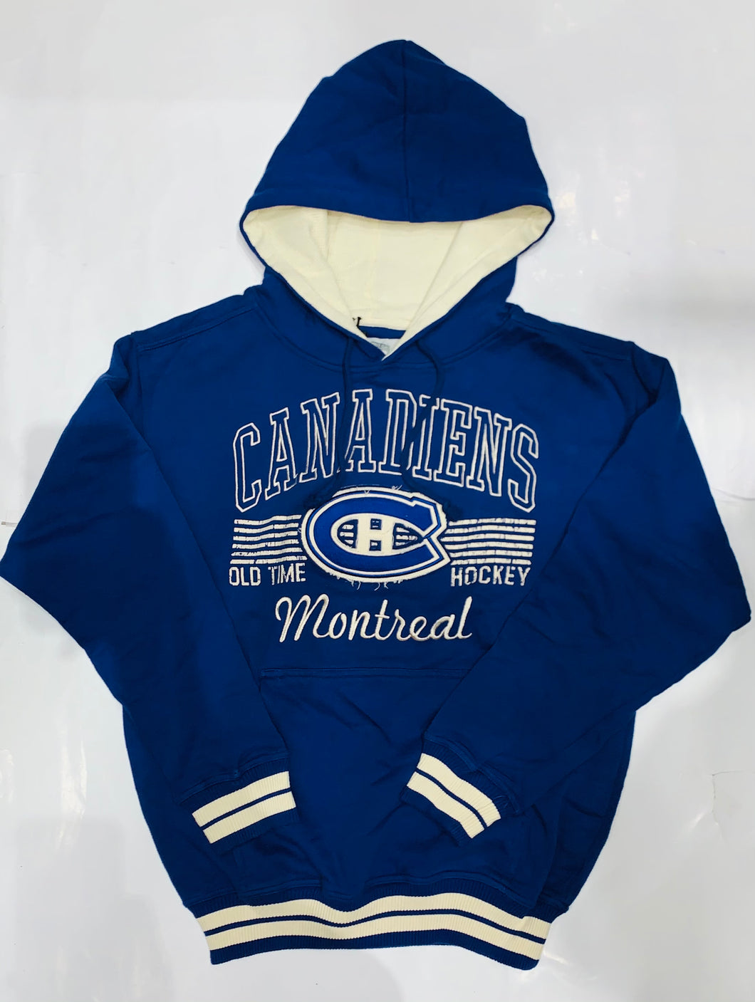 Montreal Canadiens Old Time Hockey Blue Pullover Hoodie