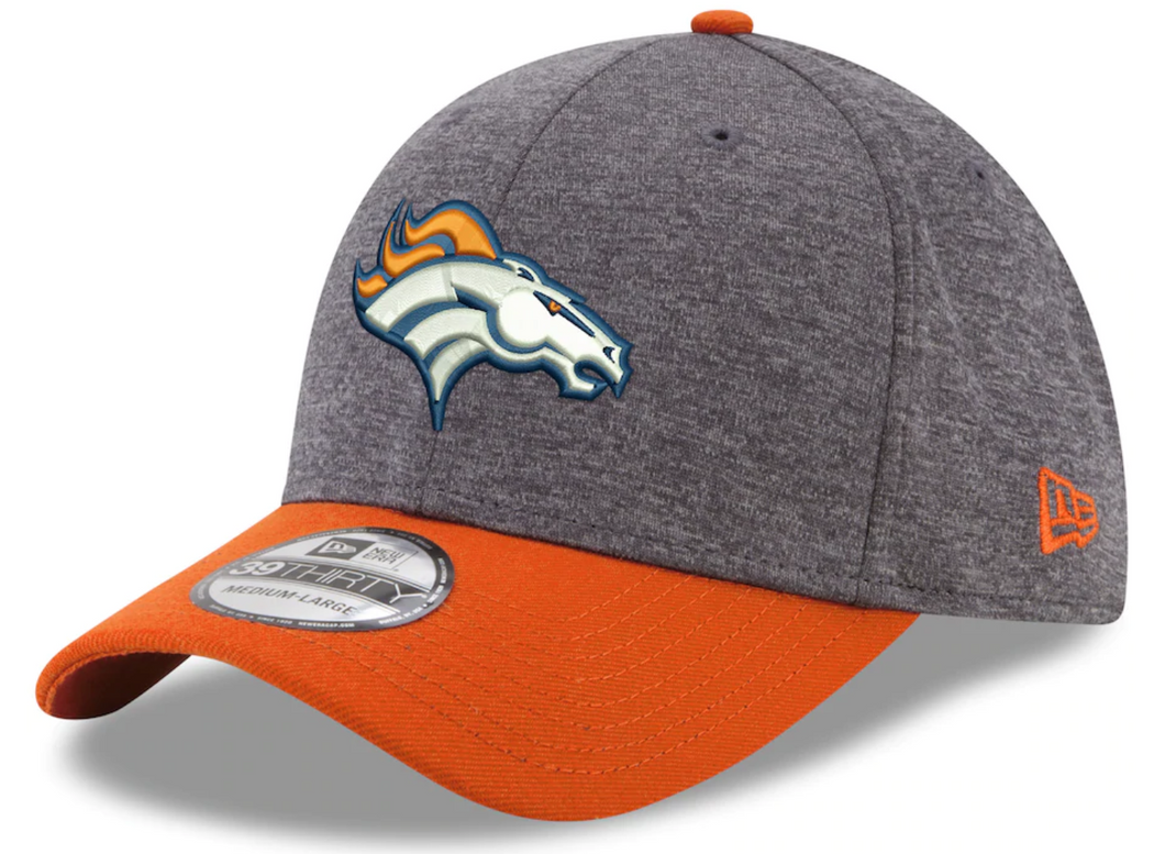Denver Broncos New Era 39Thirty Grey/Orange Cap