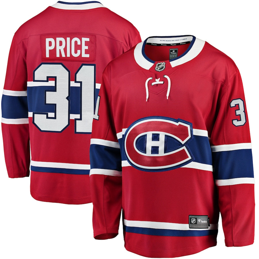 Men's Adidas Montreal Canadiens Carey Price Authentic Red NHL Jersey