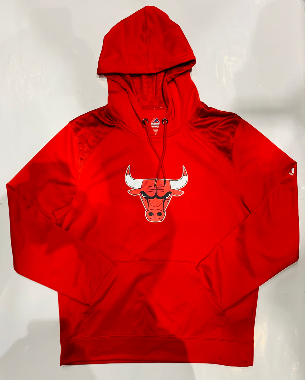 Chicago Bulls Majestic Logo Red Pullover Hoodie