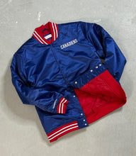 Load image into Gallery viewer, Men&#39;s Montreal Canadiens Mitchell &amp; Ness Heavyweight Blue Satin Varsity NHL Jacket
