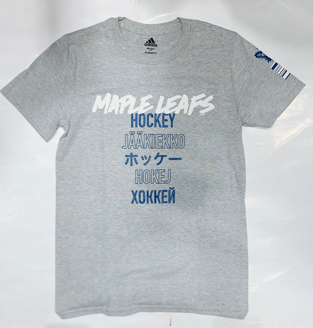 Toronto Maple Leafs Hockey Adidas Grey Graphic T-Shirt