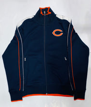 Load image into Gallery viewer, Chicago Bears Dark Blue/Orange Track Full-Zip Jacket
