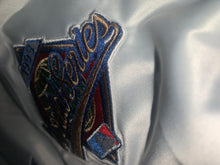Load image into Gallery viewer, Toronto Blue Jays Mitchell &amp; Ness Heavyweight White Satin Varsity Jacket
