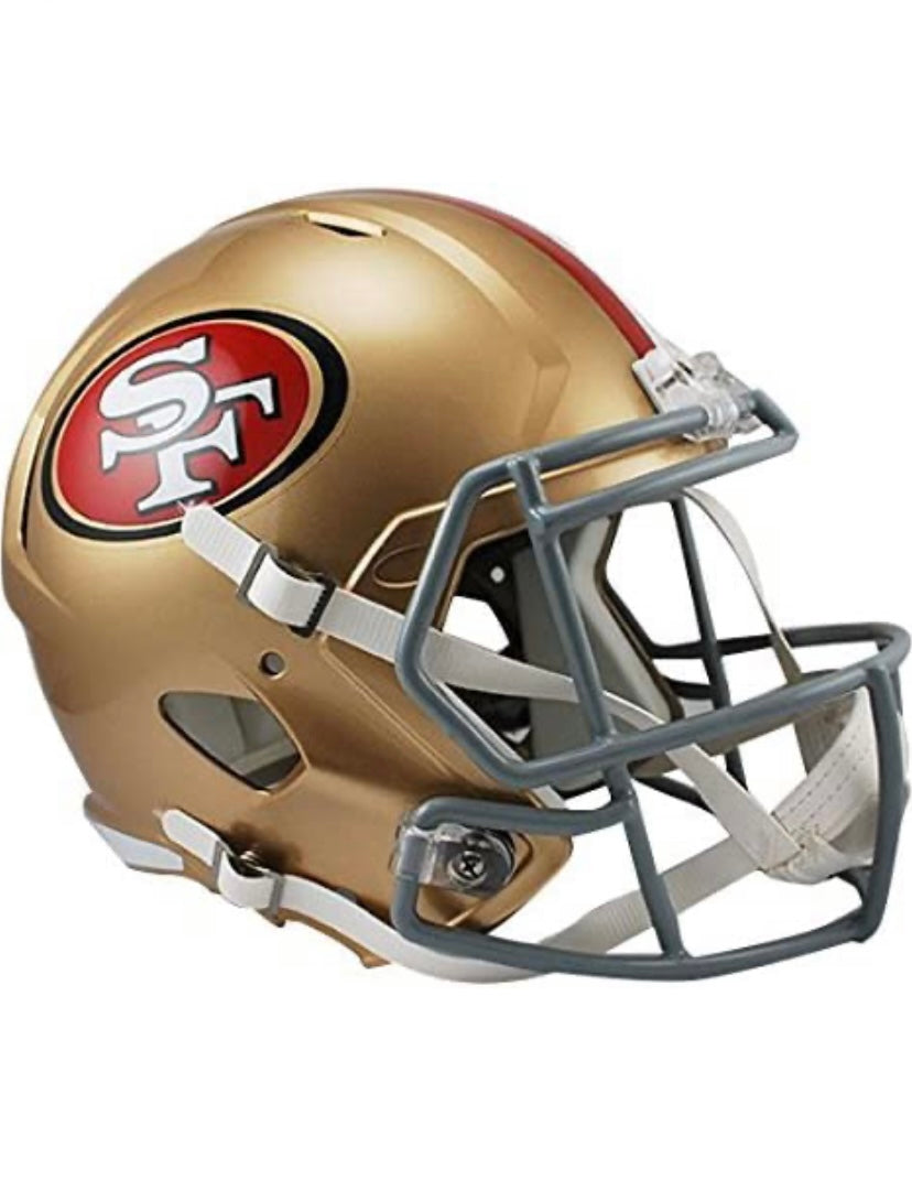San Francisco 49ers Replica Full Size Gold NFL Riddell Helmet