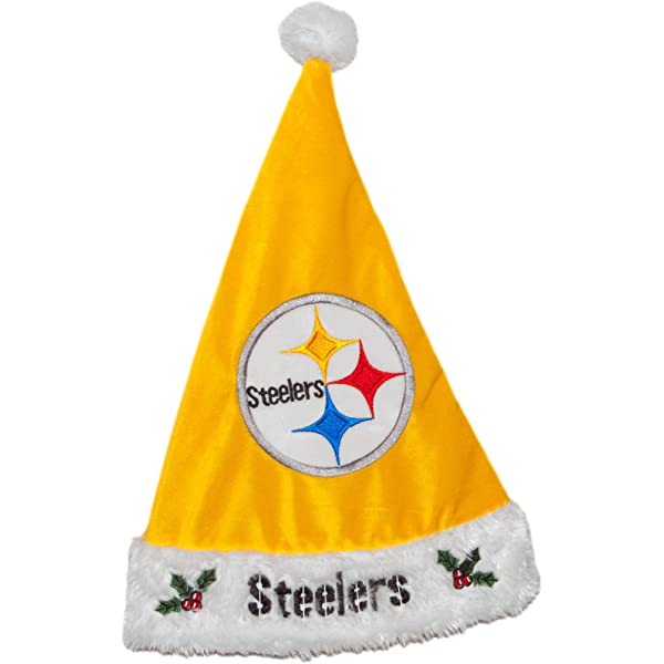 Pittsburgh Steelers FOCO Plush Holiday Santa Hat