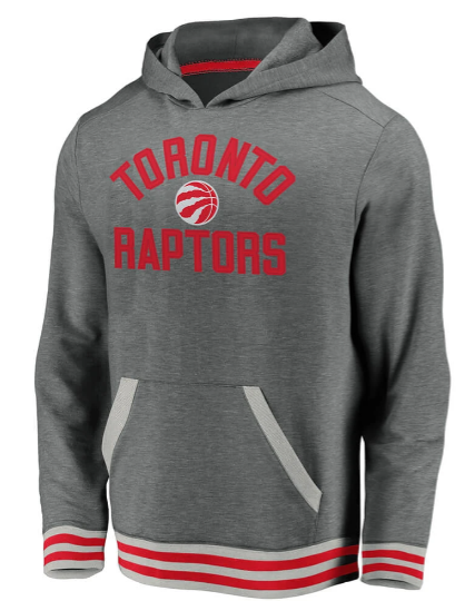 Toronto Raptors Fanatics Vintage Upper classman Hoody Grey Steel/Red