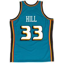 Load image into Gallery viewer, Men&#39;s Mitchell &amp; Ness Grant Hill Detroit Pistons Blue NBA Hardwood Classics Swingman Jersey
