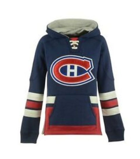 HABS Montreal Canadiens Vintage CCM Hit the Boards Pullover Retro Hoodie Jersey