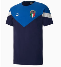 Load image into Gallery viewer, Men&#39;s Puma Italia Iconic MCS Blue Soccer T-Shirt / Tee
