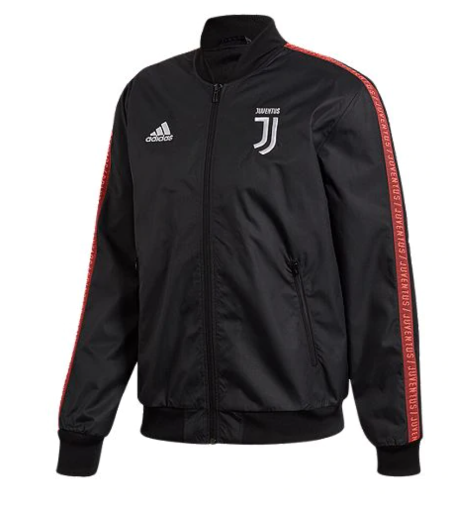 Men's Adidas Juventus Full-Zip Anthem Black Track Soccer Jacket