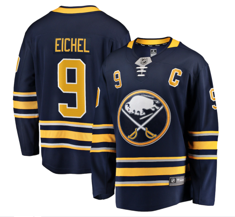 Men's Fanatics Buffalo Sabres Jack Eichel Breakaway Navy NHL Jersey