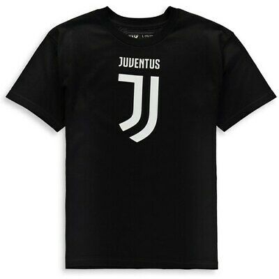 Men's Juventus FC Team Logo Black Soccer T-Shirt / Tee