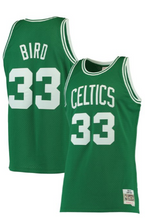 Load image into Gallery viewer, Men&#39;s Mitchell &amp; Ness Larry Bird Boston Celtics Green NBA Hardwood Classics Swingman Jersey
