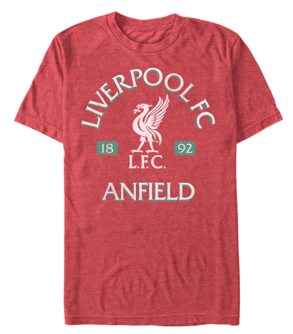 Men's Liverpool FC Anfield Team Logo Light Red Soccer T-Shirt / Tee