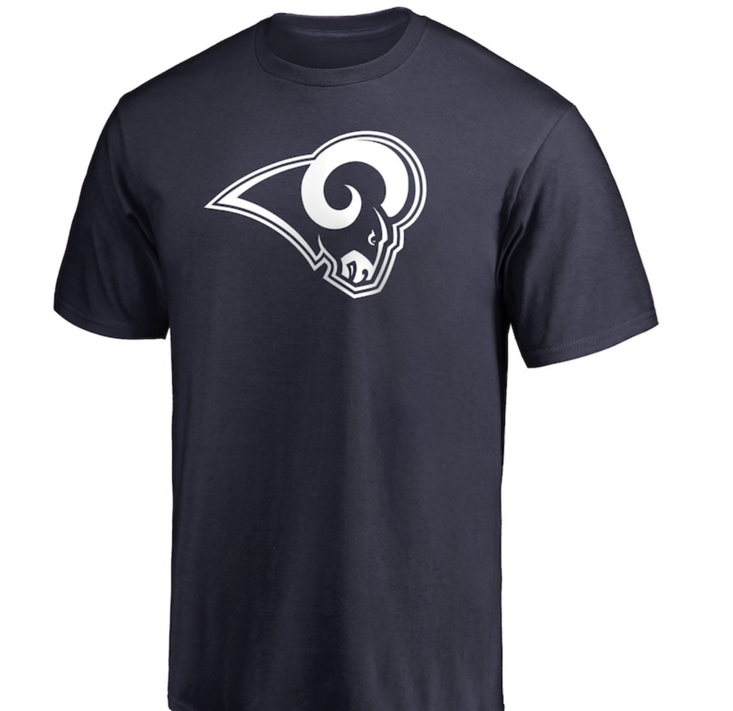 Men's NFL 47 Navy/Gray Los Angeles Rams Square Up - T-Shirt