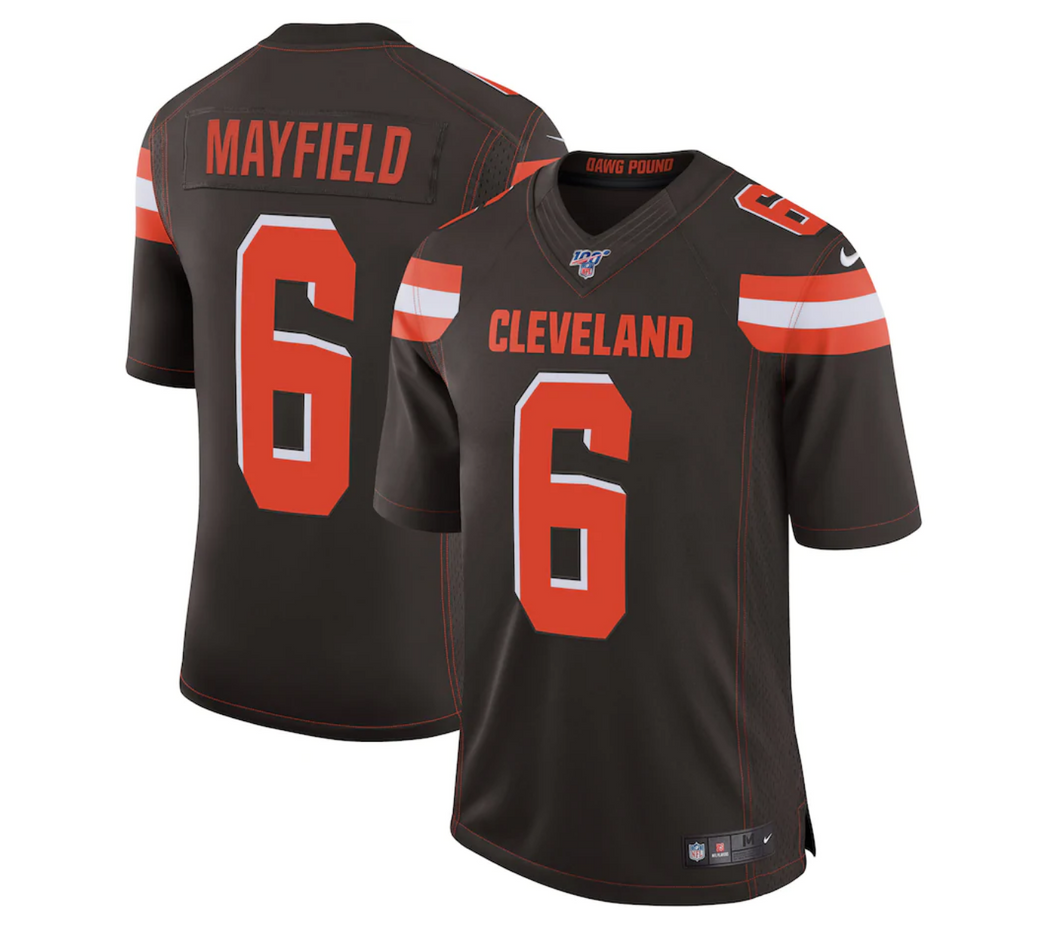 Men's Nike Baker Mayfield Brown Cleveland Browns Limited Jersey