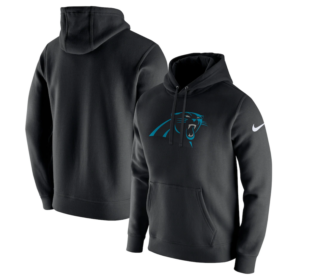 Men's Nike Black Carolina Panthers Club Fleece Logo Pullover Hoodie
