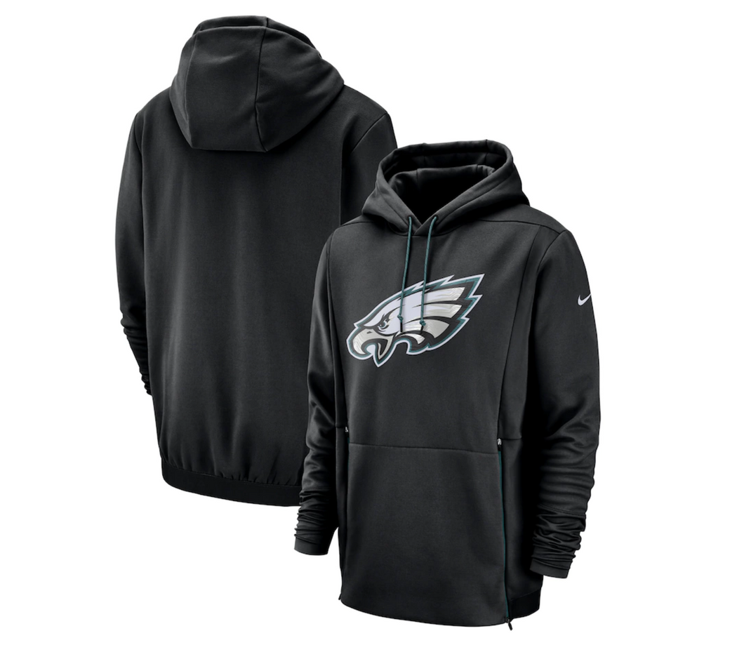 Men's Nike Black Philadelphia Eagles Sideline Performance - Pullover Hoodie
