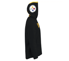 Load image into Gallery viewer, Men&#39;s Nike Black Pittsburgh Steelers Helmet Performance - Hoodie Long Sleeve T-Shirt
