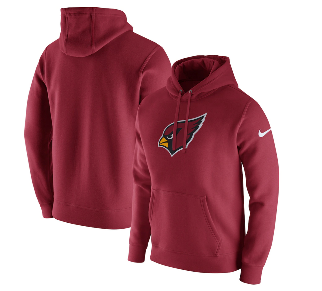 Men's Nike Cardinal Arizona Cardinals Club Fleece Logo Pullover Hoodie