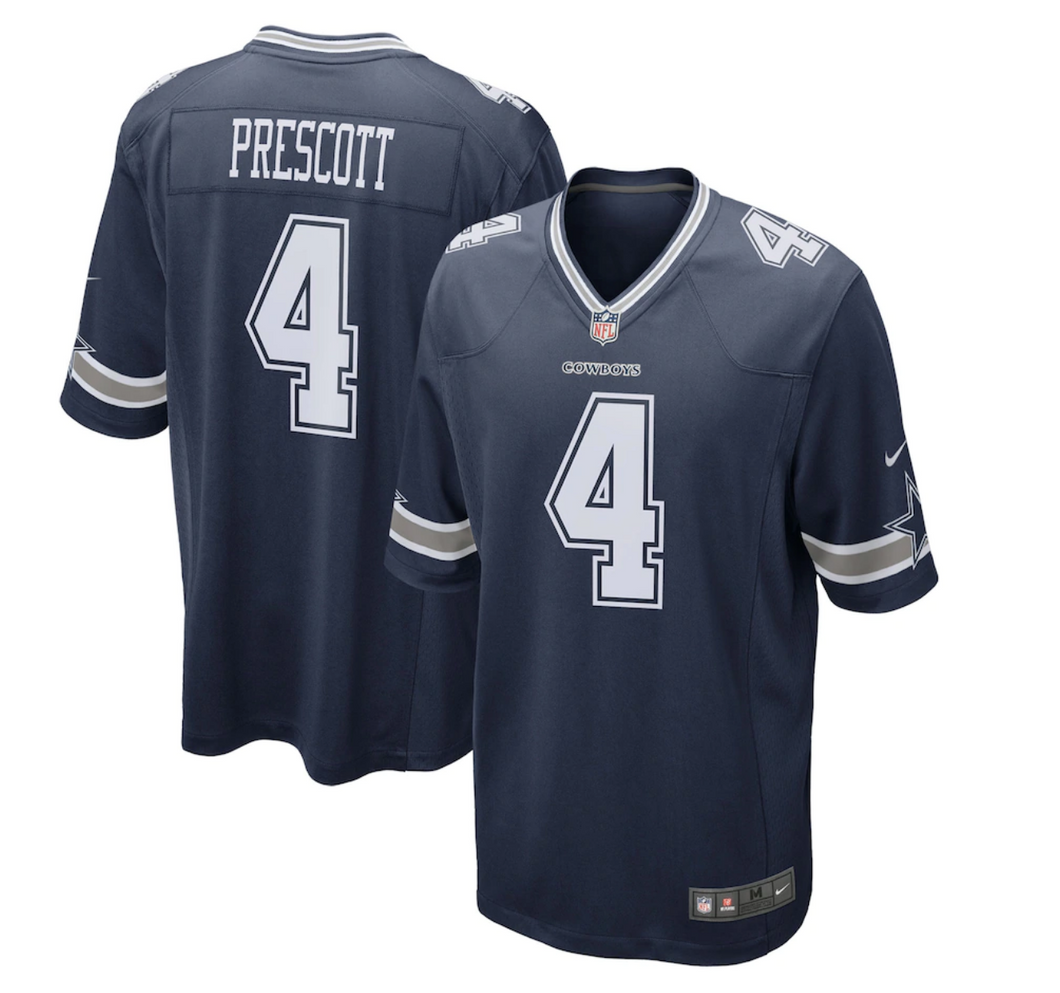 Men's Nike Dak Prescott Navy Dallas Cowboys Game Jersey