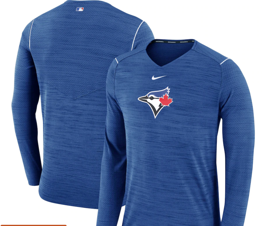 Toronto Blue Jays Nike Royal AC Breathe Long Sleeve Performance T-Shirt