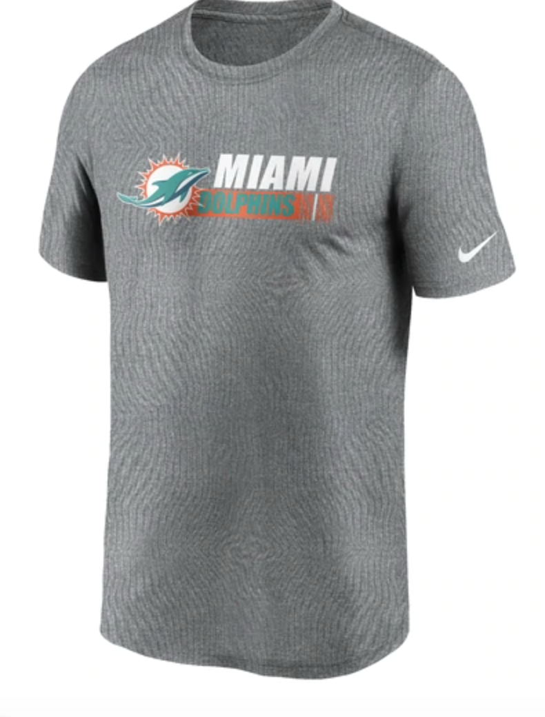 Miami Dolphins Gray Conference Legend T-Shirt by Nike
