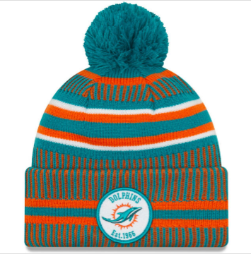 Miami Dolphins New Era Home Sideline Navy Knit Hat/Toque