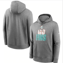 Load image into Gallery viewer, Miami Dolphins Nike Fan Gear Local Club Pullover Hoodie - Heathered Charcoal
