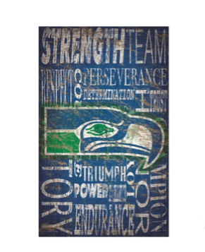 Seattle Seahawks Fan Creation Word Sign