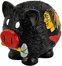 Chicago Blackhawks  Large Team Piggy Bank