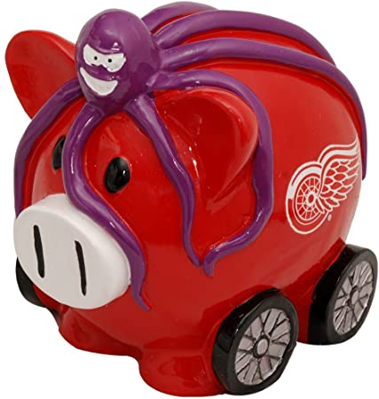 Detroit Red Wings  Large Team Piggy Bank