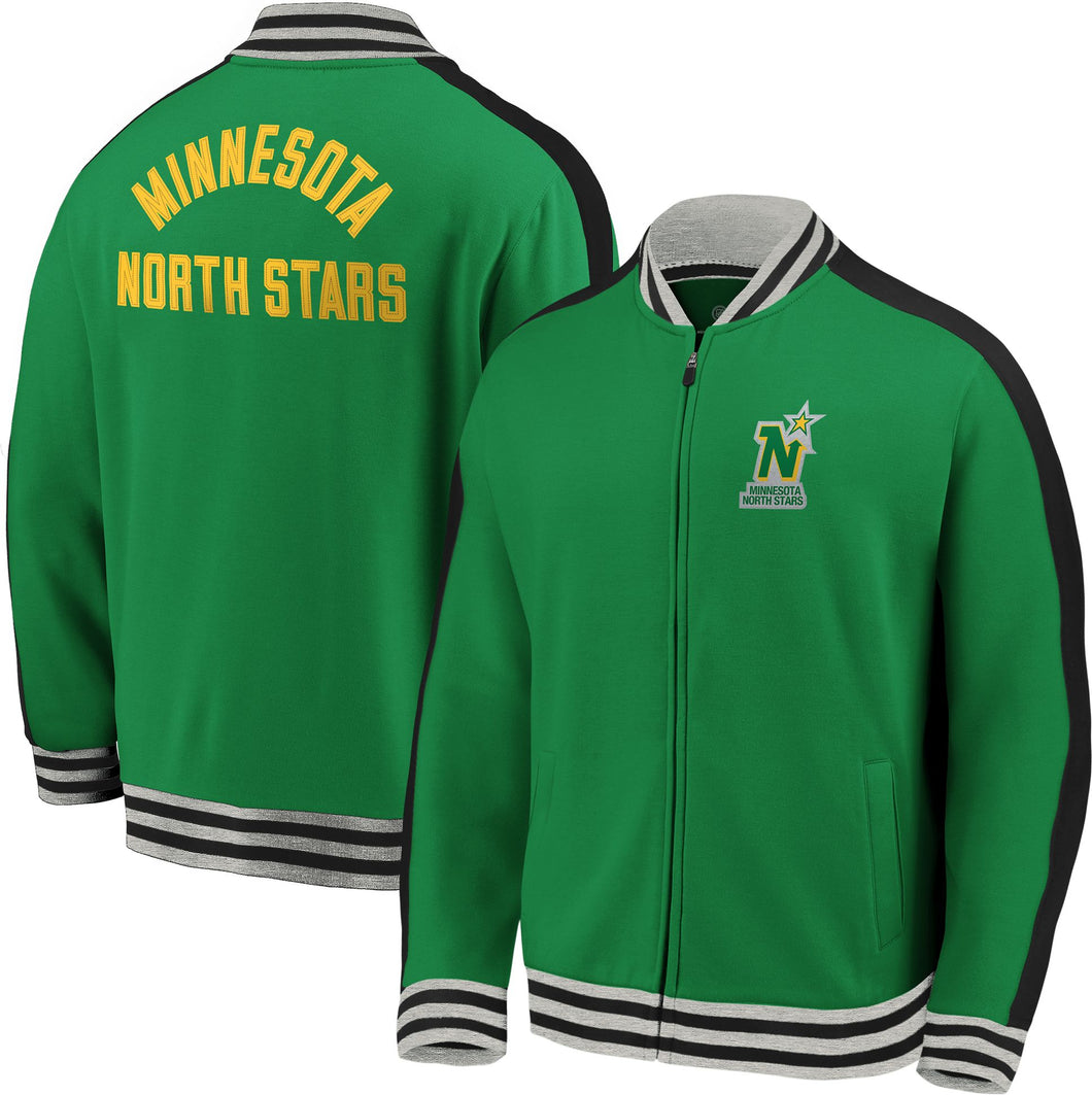 Men's Minnesota North Stars Green & Black Full-Zip Track NHL Jacket