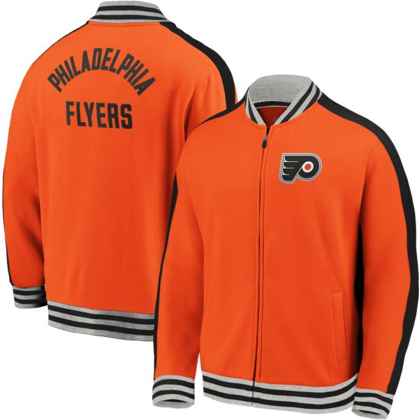 Men's Philadelphia Flyers Orange & Black Full-Zip Track NHL Jacket