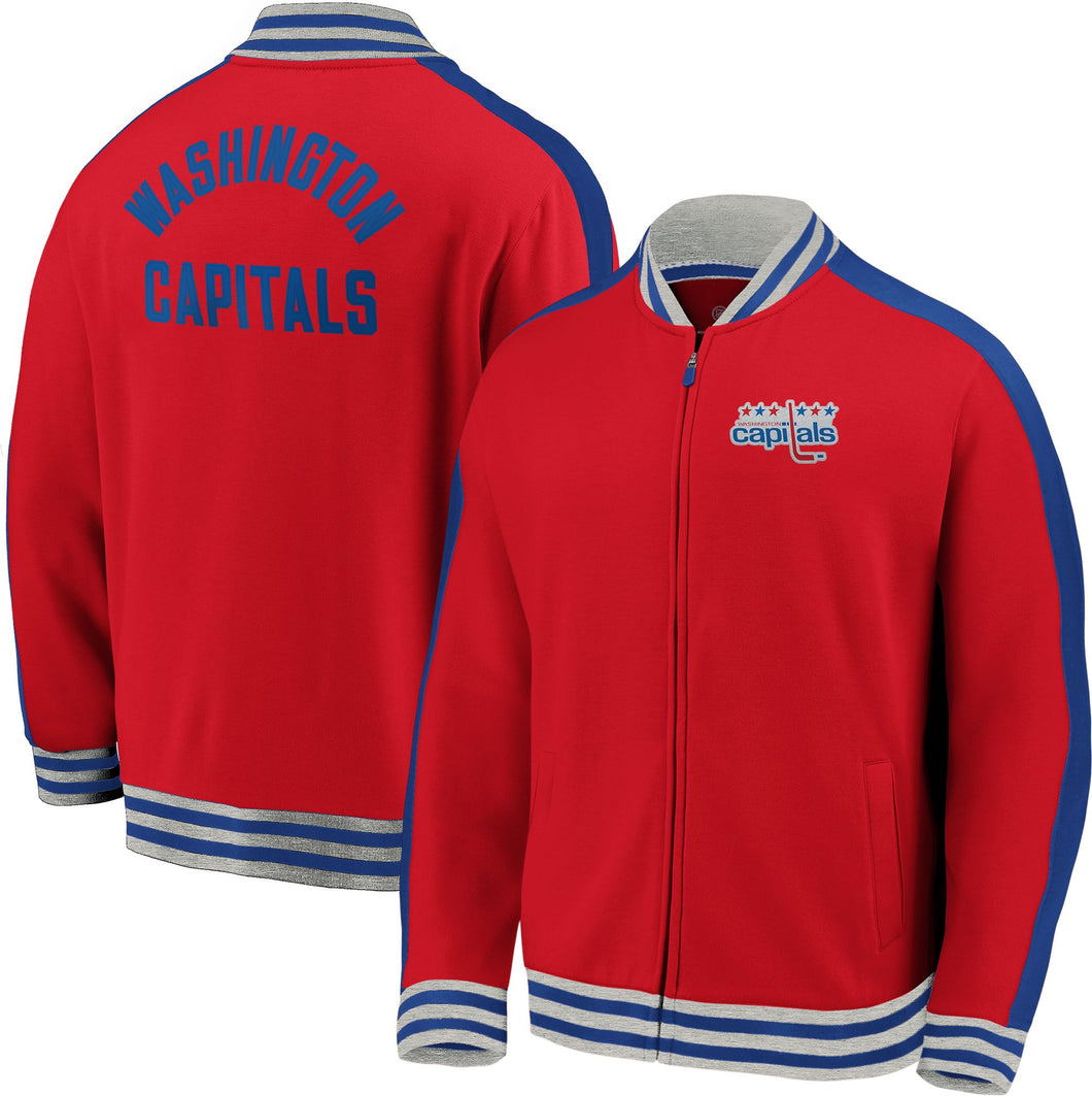 Men's Washington Capitals Red & Blue Full-Zip Track NHL Jacket