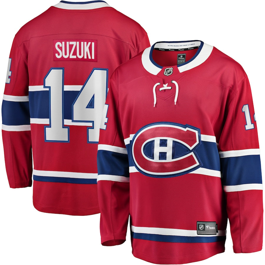 Nick Suzuki Montreal Canadiens Fanatics Branded Home Breakaway Player Jersey - Red