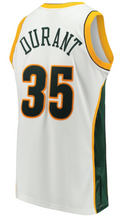 Load image into Gallery viewer, Men&#39;s Mitchell &amp; Ness Kevin Durant Seattle SuperSonics White Hardwood Classics Swingman Jersey
