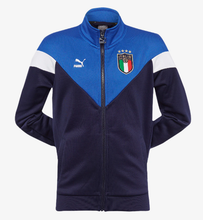 Load image into Gallery viewer, Men&#39;s Puma Italia Iconic Full-Zip Blue Track Soccer Jacket
